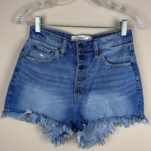 Abercrombie‎ & Fitch Curve Love Button Fly High Rise Short Size 2